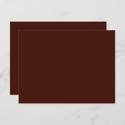 Schwarze Bean, solide Farbe Postkarte (Vorne/Hinten)