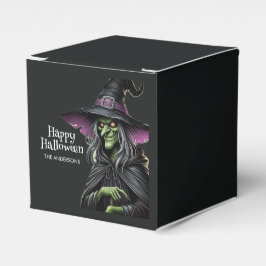 Schwarze Beängstigende Hexe Happy Halloween Geschenkschachtel