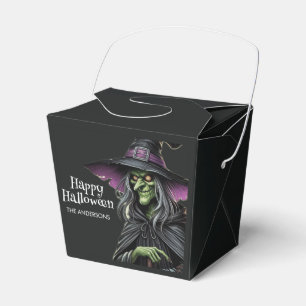Schwarze Beängstigende Hexe Happy Halloween Geschenkschachtel