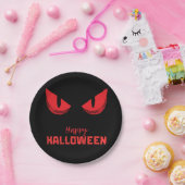 Schwarze Beängstigende Rote Augen Papierplatte Pappteller (Party)