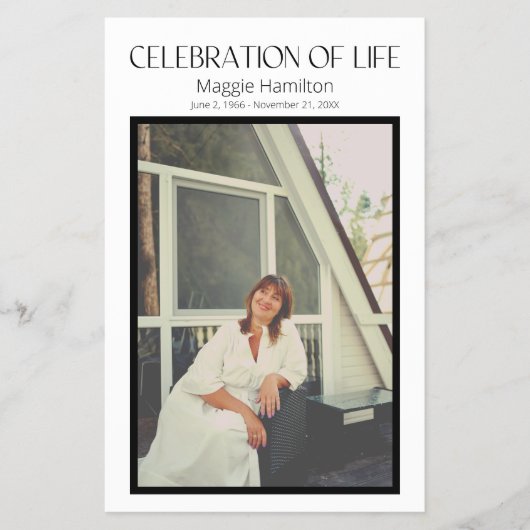 Schwarze Beerdigung - Feier zum Lebensprogramm Flyer (Vorne)