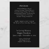 Schwarze Beerdigung - Feier zum Lebensprogramm Flyer (Hinten)