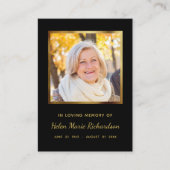 Schwarze Beerdigung im Gedächtnis Weckend Karte (Vorderseite)