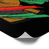 Schwarze Befreiungsflagge Juneteenth Pan African U Poster (Ecke)