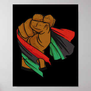 Schwarze Befreiungsflagge Juneteenth Pan African U Poster