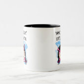 Schwarze behaarte beste kleine Schwester Zweifarbige Tasse (Mittel)