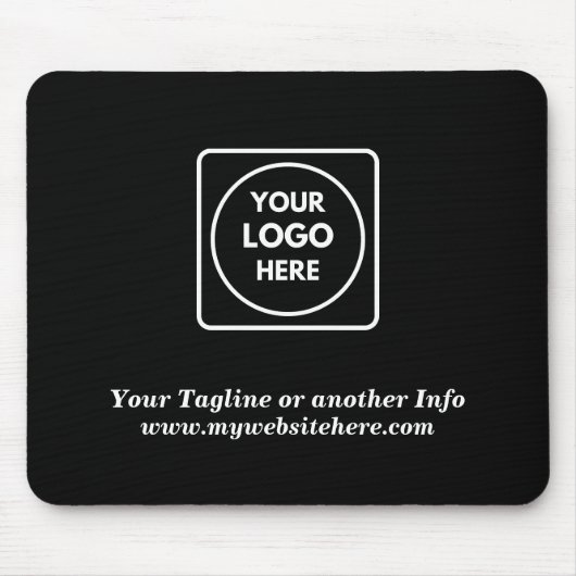 Schwarze benutzerdefinierte Firmenlogo-Mauspad Mousepad (Vorne)