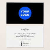 Schwarze benutzerdefinierte Hinzufügen Ihrer Logo- (Vorne & Hinten)