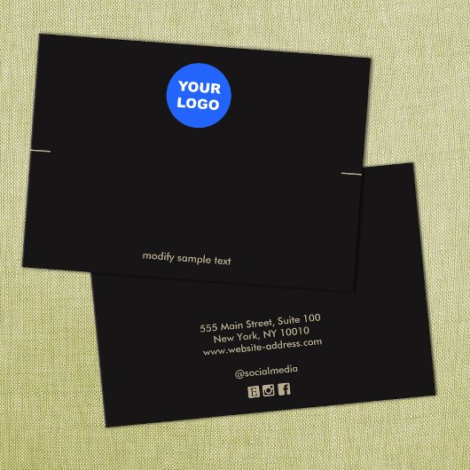 Schwarze benutzerdefinierte Logo-Anzeigetafel hinz