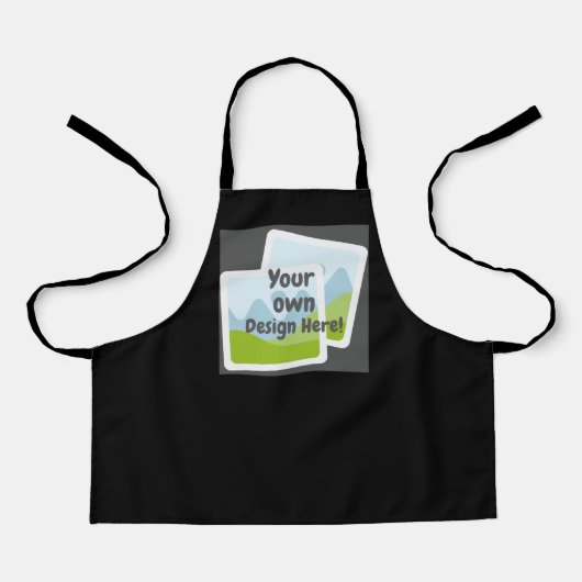 Schwarze benutzerdefinierte Schürze - Eigenes Desi (Vorderseite)
