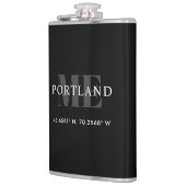 Schwarze benutzerdefinierte Stadt koordiniert Brei Flachmann (Links)