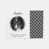 Schwarze, benutzerdefinierte Vorlage für Bilder un Fleecedecke (Vorderseite (Horizontal))