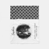 Schwarze, benutzerdefinierte Vorlage für Bilder un Fleecedecke (Vorderseite)