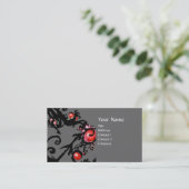 SCHWARZE BERRIES WIRBEL VISITENKARTE (Stehend Vorderseite)