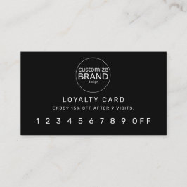 Schwarze Berufliche Loyalitätskarte für doppelseit Treuekarte