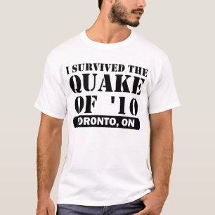 Schwarze Beschriftung ERDBEBEN-TORONTOS 2010 T-Shirt