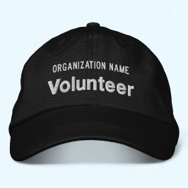 Schwarze bestickte Volunteer Hat Baseball Cap Baseballkappe