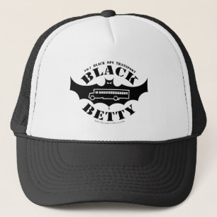 Schwarze Betty-Crewkappe Truckerkappe