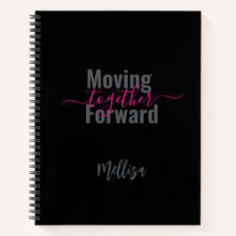 Schwarze Bewegung zusammen Name Notizblock