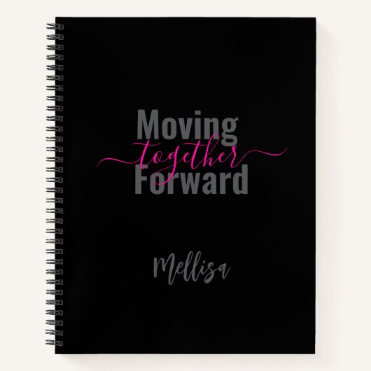 Schwarze Bewegung zusammen Name Notizblock (Vorderseite)