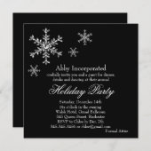 Schwarze bezaubernde Feiertags-Party Einladung (Vorne/Hinten)