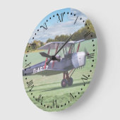 Schwarze Bi-Flugzeug-Wanduhr mit Große Wanduhr (Winkel)