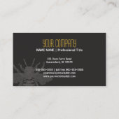 Schwarze Biene Bizcard Visitenkarte (Rückseite)