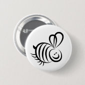 Schwarze Biene Button (Vorne & Hinten)