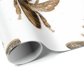 Schwarze Bienen auf Weiß Geschenkpapier (Rolleneckpunkt)