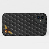 Schwarze Bienenwabe Case-Mate iPhone Hülle (Rückseite (Horizontal))