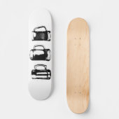 Schwarze Bier-Tassen-Silhouette // Skateboard (Vorderseite)