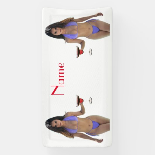 Schwarze Bikini Schönheit Thunder_Cove Banner (Vertikal)