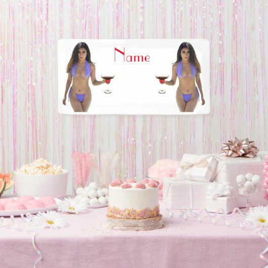 Schwarze Bikini Schönheit Thunder_Cove Banner (Party)