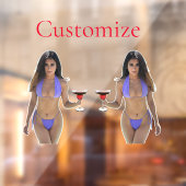 Schwarze Bikini Schönheit Thunder_Cove Fensteraufkleber (Blatt 2)