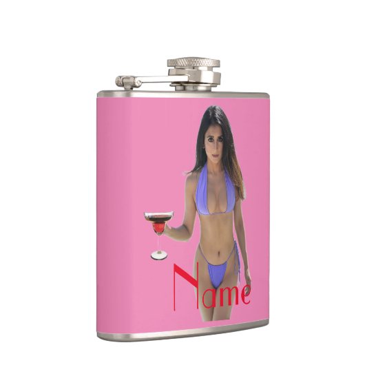 Schwarze Bikini Schönheit Thunder_Cove Flachmann (Rechts)