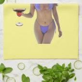 Schwarze Bikini Schönheit Thunder_Cove Geschirrtuch (Gefaltet)