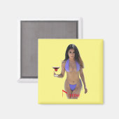 Schwarze Bikini Schönheit Thunder_Cove Magnet (Vorderseite/Rückseite)