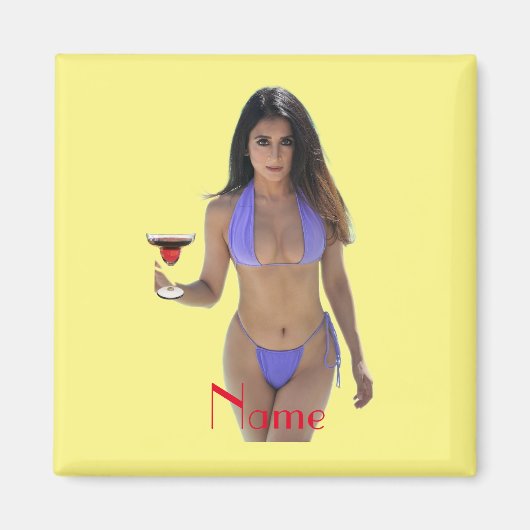 Schwarze Bikini Schönheit Thunder_Cove Magnet (Vorne)