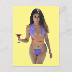 Schwarze Bikini Schönheit Thunder_Cove Postkarte