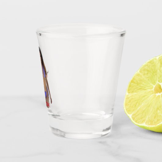 Schwarze Bikini Schönheit Thunder_Cove Schnapsglas (Rechts)