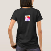 SCHWARZE BIO FRAUEN T - SHIRT W/ KANJI SYMBOL GOD (Rückseite)