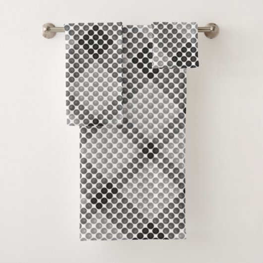 Schwarze bis graue Bälle oder Löcher, quadratisch  Badhandtuch Set (Insitu)