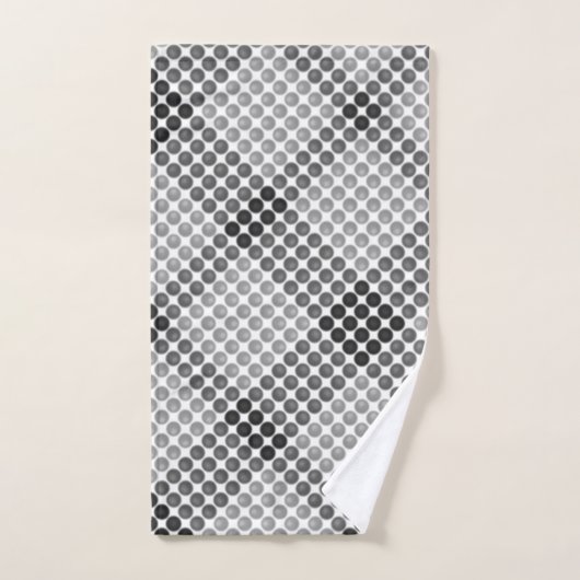 Schwarze bis graue Bälle oder Löcher, quadratisch Badhandtuch Set (Handtuch)