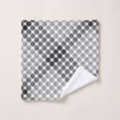 Schwarze bis graue Bälle oder Löcher, quadratisch  Badhandtuch Set (Waschlappen)