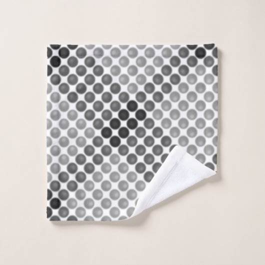 Schwarze bis graue Bälle oder Löcher, quadratisch Badhandtuch Set (Waschlappen)