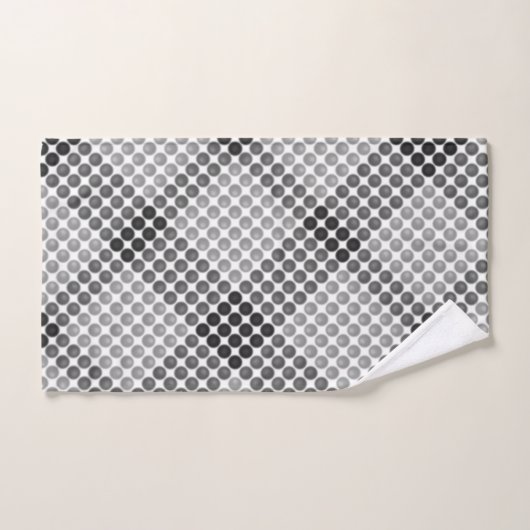 Schwarze bis graue Bälle oder Löcher, quadratisch Badhandtuch Set (Handtuch)