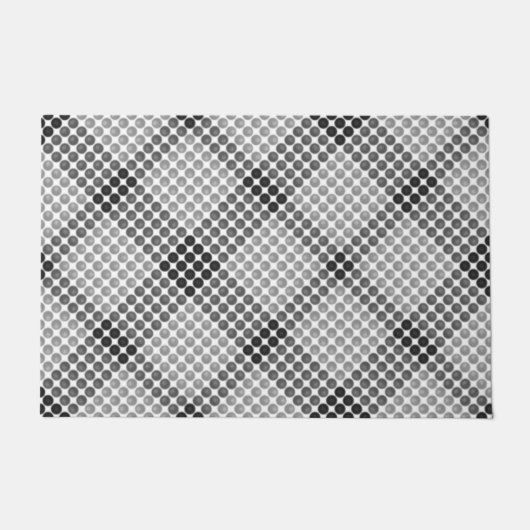 Schwarze bis graue Bälle oder Löcher, quadratisch Fußmatte (Vorderseite)