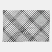 Schwarze bis graue Bälle oder Löcher, quadratisch Geschirrtuch (Horizontal)