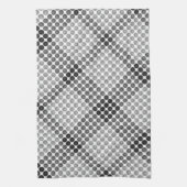 Schwarze bis graue Bälle oder Löcher, quadratisch Geschirrtuch (Vertikal)