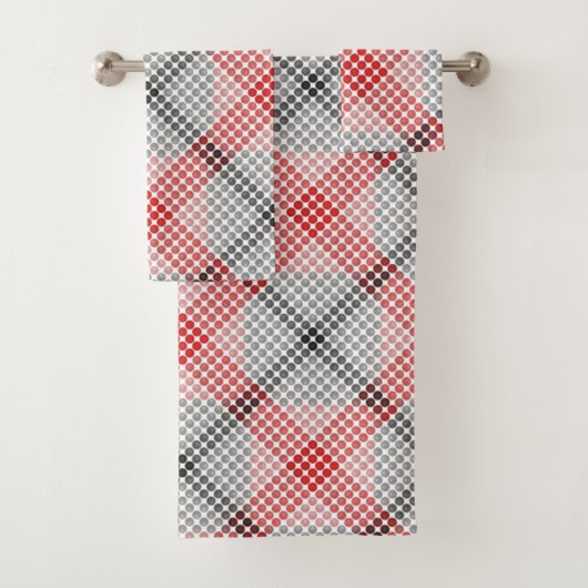 Schwarze bis rote Kugeln oder Löcher, die seltsame Badhandtuch Set (Insitu)